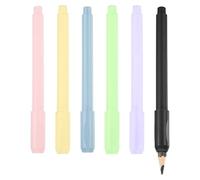 PATIKIL Pencil Extenders, 6 Pack Adjustable Pencil Extenders Colors Pencil Lengthener Holder with Plastic Handle for Artists Sketching, Writing Art Drawing Shading, 6 colors