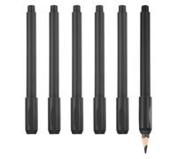 PATIKIL Pencil Extenders, 6 Pack Adjustable Pencil Extenders Colors Pencil Lengthener Holder with Plastic Handle Office Supplies for Artists Sketching, Writing Art Drawing Shading, Black
