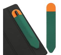 PATIKIL Pencil Holder for Stylus, Adhesive Elastic Pen Case Sleeve Pouch Stylus Holder Pocket Elastic Pen Pouch Accessories for Tablet Case Notebook Outdoor, Dark Green/Orange