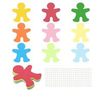 PATIKIL People Cutouts, 216 Pack Paper Person Shape, Colorful People Cutout for Classroom Decoration DIY Craft Project, Assorted Color