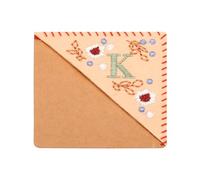 PATIKIL Personalized Embroidered Corner Bookmark, Cute Flower Felt Stitched Triangle Book Mark Page Marker for Women Men Book Lovers Teachers, Pink, Letter K