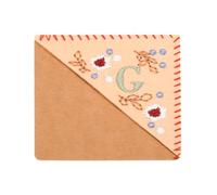 PATIKIL Personalized Embroidered Corner Bookmark, Cute Flower Felt Stitched Triangle Book Mark Page Marker for Women Men Book Lovers Teachers, Pink, Letter G