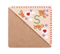 PATIKIL Personalized Embroidered Corner Bookmark, Flower Felt Stitched Triangle Book Mark Hand Floral Page Marker for Women Men Reading Lovers Teachers DIY, White, Letter s