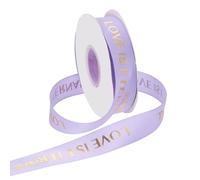PATIKIL Personalized Grosgrain Ribbon, 2.5cm x 36.5m Love is Eternal Polyester Ribbon for Holiday Party, Wedding Decoration, Gift Wrapping, Lavender