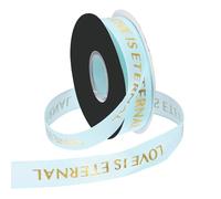 PATIKIL Personalized Grosgrain Ribbon, 2.5cm x 36.5m Love is Eternal Polyester Ribbon for Holiday Party, Wedding Decoration, Gift Wrapping, Sky Blue