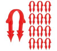 PATIKIL PEX Foamboard Staples 3/4"/20mm, 100pcs U Shape Dual-Barbed Pex Pipe Fixture for Foamboard Insulation Tarp Tubing CPVC Copper Pipe Fixing, Red