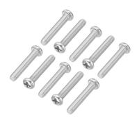 PATIKIL Phillips Pan Head Screws, 40 Pack M3-0.5 x 20mm 304 Stainless Steel 18-8 Full Thread, Pan Head Machine Phillips Drive Screw
