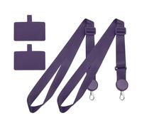 PATIKIL Phone Lanyard Crossbody Strap, 2 Pcs Crossbody Anti-Theft Lanyards Adjustable Neck Strap with Universal Phone Patch for Keys ID Badges Most Smartphones for Women Men, Dark Purple