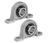 PATIKIL Pillow Block Bearing 11/16" / 17mm Bore, 2 Pcs Vertical Zinc Alloy Steel Mounted Flange Pillow Block Self Alignment Insert Bearings Bore Ball Housing for Machinery Power