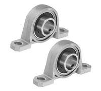 PATIKIL Pillow Block Bearing 13/16" / 20mm Bore, 2 Pcs Vertical Zinc Alloy Steel Mounted Flange Pillow Block Self Alignment Insert Bearings Bore Ball Housing for Machinery Agriculture