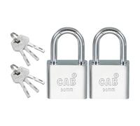 PATIKIL Pin Tumbler Padlock 30mm (1-3/16"), 2 Pcs Keyed Different Locks Stainless Steel Padlocks Harden Shackle with Keys for Indoor Outdoor Door, Silver