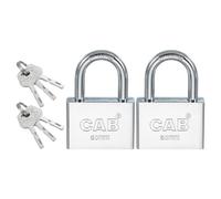 PATIKIL Pin Tumbler Padlock 58mm (2-1/4"), 2 Pcs Keyed Different Locks Stainless Steel Padlocks Harden Shackle with Keys for Indoor Outdoor Door, Silver