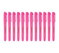 PATIKIL Pink Highlighter, 12 Pack High Lighters No Bleeds Highliters Pens Neon Clear View Bright Quick Dry Pocket Marker Pen Sticks Chisel Tip Cute for Books Office Adults Classroom