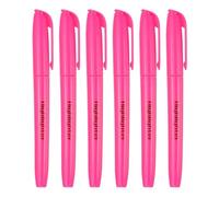PATIKIL Pink Highlighter, 6 Pack High Lighters No Bleeds Highliters Pens Neon Clear View Bright Quick Dry Pocket Marker Pen Sticks Chisel Tip Cute for Books Office Adults Classroom