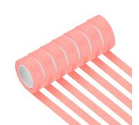PATIKIL Pink Masking Tape 15mm x 13Meter, 7 Rolls Color Code Labeling Painters Tape for Arts Crafts Wall Painting Science Lab Organizing