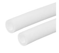 PATIKIL Pipe Insulation Foam Tube, 2 Pack Pool Noodles Foam Tubing Outdoor Wrap Pipe Covers 1-2/5" (35mm) ID x 2-1/5" (55mm) OD x 6.6 ft for Handle Grip HVAC Units, White