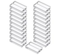 PATIKIL Place Card Holder, 20 Pcs 2 Inch Acrylic Table Sign Holder Table Number Holders Name Card Stands for Photo Menu Display Wedding Ceremony Birthday Party Decorations, Clear