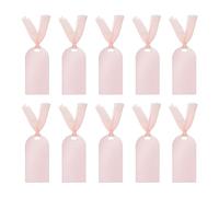 PATIKIL Place Cards for Table Setting 3.5" x 1.8", 10 Pcs Acrylic Name Cards with Ribbon for Wedding Banquets Events Table Setting Reserved Signs Party Supplies, Style B Rose Gold