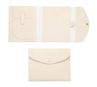 PATIKIL Planner Cover, Leather Notebook Cover for Business Cards Documents Notebook with Pen Holder Phone Pocket Card Slot Secure Button, White