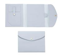 PATIKIL Planner Cover, Leather Notebook Cover for Business Cards Documents Notebook with Pen Holder Phone Pocket Card Slot Secure Button, Blue