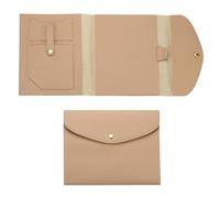 PATIKIL Planner Cover, Leather Notebook Cover for Business Cards Documents Notebook with Pen Holder Phone Pocket Card Slot Secure Button, Light Brown