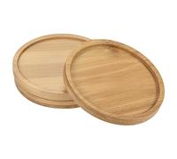 PATIKIL Plant Pot Saucer, 3 Pack 4 Inch OD Bamboo Round Flower Drip Tray for Indoors
