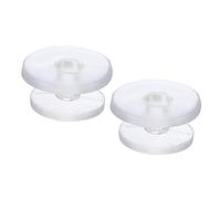 PATIKIL Plastic Button Charm, 50 Pack Backs Wristband 12 x 10mm Dia Buckle Button Accessories Shoe Charm Decoration, Clear