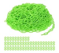 PATIKIL Plastic Chain Links, 200 Foot Safety Chains, Green Plastic Chains for Barriers, Crowd Control, Queue Lines, Parking, Fences, Gate, Concerts, and Decoration