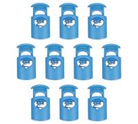 PATIKIL Plastic Cord Lock, 10 Pack Single Hole Spring Toggle Stopper Adjustable Cord Stops Fastener End for Paracord, Camping, Hiking, Drawstring, Shoelace Replacement, Blue