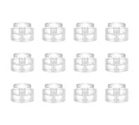 PATIKIL Plastic Cord Lock, 50 Pack Double Hole Spring Cord Toggle Stopper Slider Stops Fastener End for Paracord, Camping, Hiking, Shoelace Replacement, Clear