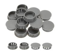 PATIKIL Plastic Hole Plugs, 34 Pcs 1 1/4"(32mm) Plastic Plugs Screw Hole Plug Snap Desk Grommet Buckle Knockout Locking Plugs Furniture Insert End Cap for Holes Kitchen Cabinet, Gray