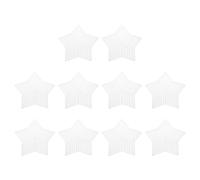 PATIKIL Plastic Mesh Canvas Sheets,10Pcs 3.43inch Cross Needlework Blank Yarn Crafting for Embroidery DIY Bookmarks Cup Mats, White, Star Shape