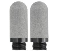 PATIKIL Plastic Pneumatic Air Muffler Exhaust Silencer G 1/2 2Pcs Air Line Compressor Fitting Solenoid Valve Silence Baffle Pneumatic Mufflers for Cylinders Oil Tanks Air Tools, Grey