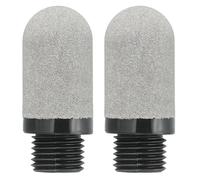 PATIKIL Plastic Pneumatic Air Muffler G 1/4 2Pcs Air Line Compressor Exhaust Fitting Solenoid Valve Silence Baffle Pneumatic Mufflers for Cylinders Oil Tanks Air Tools, Grey