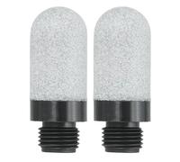 PATIKIL Plastic Pneumatic Air Muffler g 1/8 2Pcs Air Line Compressor Exhaust Fitting Solenoid Valve Silence Baffle Pneumatic Mufflers for Cylinders Oil Tanks Air Tools, Grey