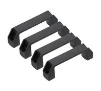 PATIKIL Plastic Pull Handles 120mm Hole Centers, 4 Pcs Square Drawer Pulls Kitchen Hardware for Luggage Mechanical Equipment Door Cupboard Handle, Black
