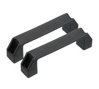 PATIKIL Plastic Pull Handles 150mm Hole Centers, 2 Pcs Square Drawer Pulls Kitchen Hardware for Luggage Mechanical Equipment Door Cupboard Handle, Black