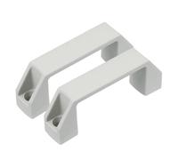 PATIKIL Plastic Pull Handles 90mm Hole Centers, 2 Pcs Square Drawer Pulls Kitchen Hardware for Luggage Mechanical Equipment Door Cupboard Handle, Grey