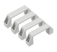 PATIKIL Plastic Pull Handles 90mm Hole Centers, 4 Pcs Square Drawer Pulls Kitchen Hardware for Luggage Mechanical Equipment Door Cupboard Handle, Grey