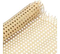 PATIKIL Plastic Rattan Webbing Roll 16 in x 1.6ft Woven Synthetic Poly Open Mesh Rattan Sheet Faux Cane Weave for DIY Caning Projects Furniture Cabinet Chair Ceiling Door, Wooden