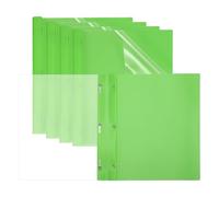 PATIKIL Plastic Report Covers with Prong, 5 Pcs 80 Sheet Clear Front Presentation Binders with 3 Metal Prong Fasteners Report Folder for Resume Documents Files Letter, Grass Green