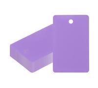PATIKIL Plastic Shipping Tags with Wire, 50 Pcs 53 x 33 mm Waterproof Blank Labels Hang Tag with String for Outdoor Luggage Product Identification Price Marking, Purple