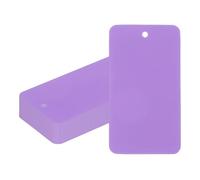 PATIKIL Plastic Shipping Tags with Wire, 50 Pcs 90 x 50 mm Waterproof Blank Labels Hang Tag with String for Outdoor Luggage Product Identification Price Marking, Purple