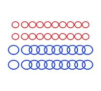 PATIKIL Plastic Toss Ring 2 Sizes, 40 Pack Sports Rings Toss Game Speed and Agility Practice Rings for Carnival Outdoor Games Supplies Bean Bags Throwing Yard Games, Red/Blue
