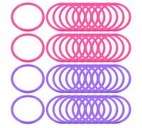 PATIKIL Plastic Toss Ring 3.15 Inch, 60 Pack Sports Rings Toss Game Speed and Agility Practice Rings for Carnival Outdoor Games Supplies Bean Bags Throwing Yard Games, Pink/Purple