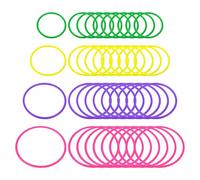 PATIKIL Plastic Toss Ring 4 Sizes, 40 Pack Sports Rings Toss Game Speed and Agility Practice Rings for Carnival Outdoor Games Supplies Bean Bag Throwing, Green/Yellow/Purple/Pink