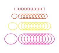 PATIKIL Plastic Toss Ring 4 Sizes, 40 Pack Sports Rings Toss Game Speed and Agility Practice Rings for Carnival Outdoor Games Supplies Bean Bags Throwing Yard Games, 4 Colors
