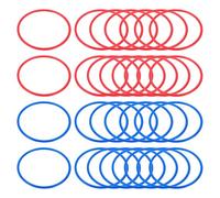 PATIKIL Plastic Toss Ring 5.31 Inch, 30 Pack Sports Rings Toss Game Speed and Agility Practice Rings for Carnival Outdoor Games Supplies Bean Bags Throwing Yard Games, Red/Blue