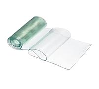 PATIKIL Plastic Vinyl PVC Strip Door Curtain, 6.5" Length x 7.3" Width Windproof Plastic Vinyl Strip Curtain for Freezer Cooler Home Mall Warehouse, Clear Green