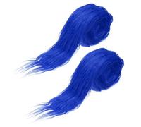 PATIKIL Plush Faux Fur Fabric Precut Strips, 2 Pcs 59 x 2 Inch Fluffy Faux Fur Ribbon Artificial Craft Fur for DIY Crafts Christmas Halloween Gnome Beard, Dark Blue